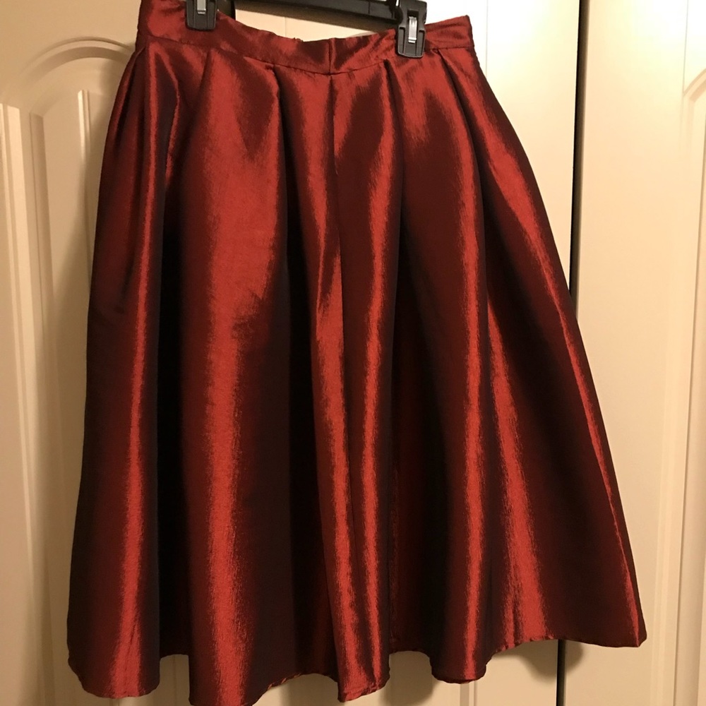 Taffeta Skirt- Color Red Size Large